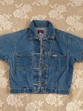 Vintage 90s Bluenotes Denim Short Sleeve Jacket Size Small